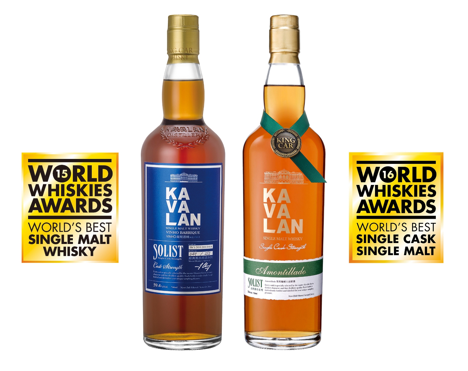 World Whiskies Awards, nagrodzone whisky z Kavalan