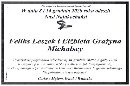 pogrzeb Elżbiety i Leszek Michalskich